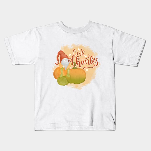 Give Thanks Kids T-Shirt by Zombie Girls Design